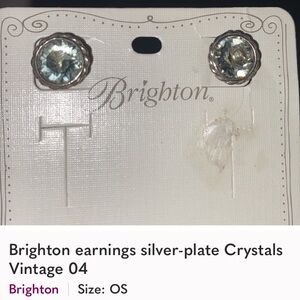 Brighton Silver Crystal Earrings